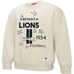 Detroit Lions Women's Shooting Stars Pullover Sweatshirt - Cream Pullover
