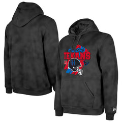 Houston Texans New Era Identity Helmet Enzyme Washed Pullover Hoodie - Black Hoodies