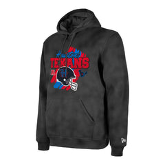Houston Texans New Era Identity Helmet Enzyme Washed Pullover Hoodie - Black Hoodies