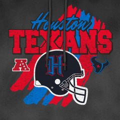 Houston Texans New Era Identity Helmet Enzyme Washed Pullover Hoodie - Black Hoodies