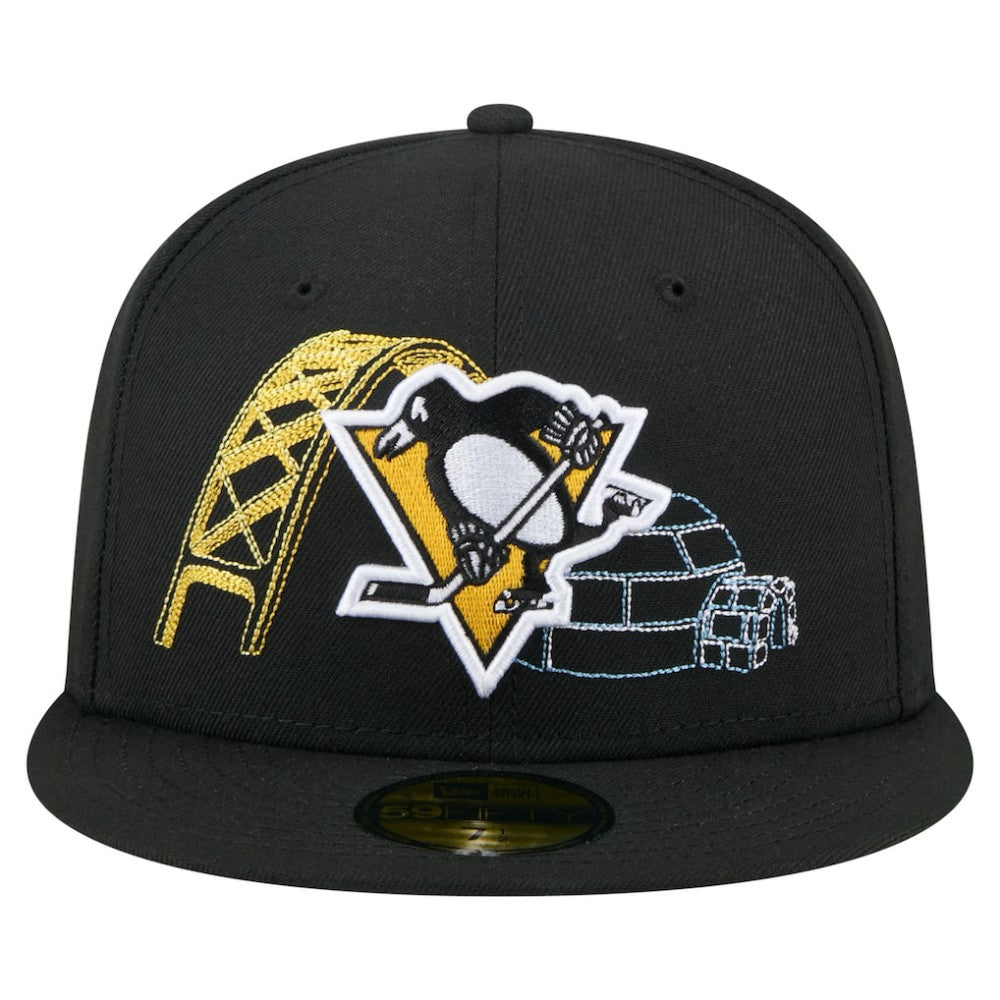 Pittsburgh Penguins New Era State Stitch 59FIFTY Fitted Hat - Black | US 202353278