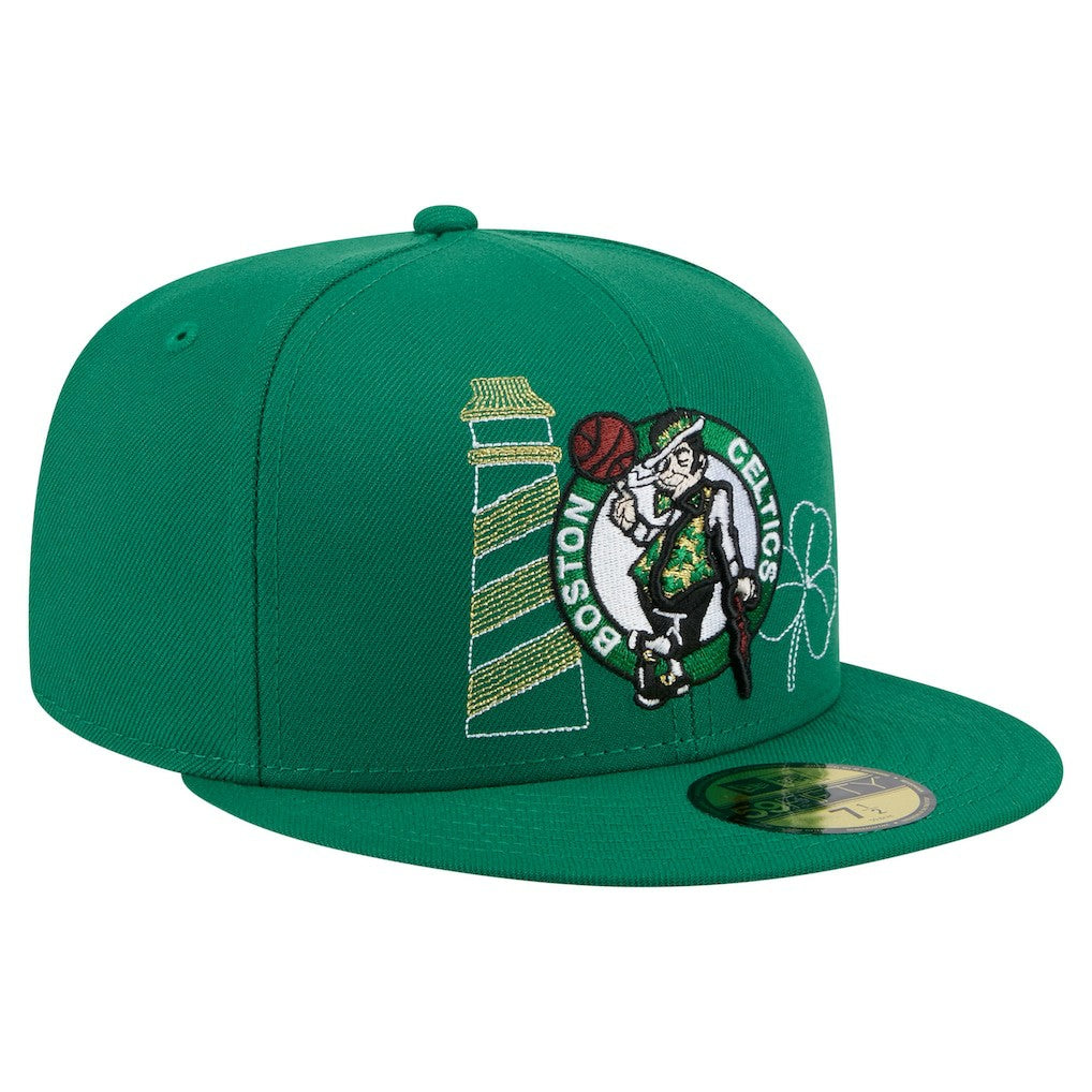 Boston Celtics State Stitch 59FIFTY Fitted Hat Kelly Green - New Era