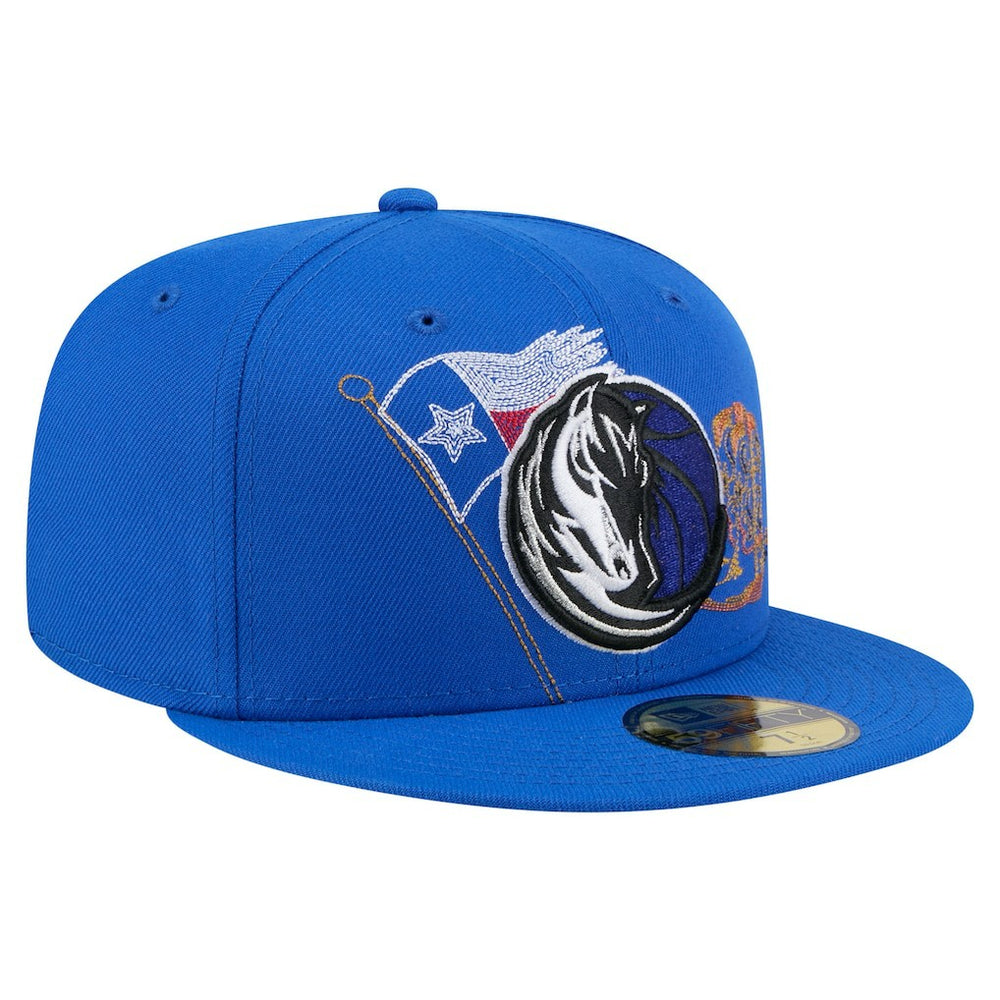 Dallas Mavericks State Stitch 59FIFTY Fitted Hat Blue - New Era