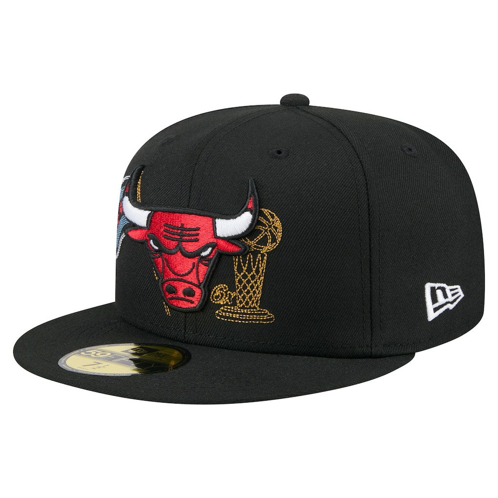 Chicago Bulls State Stitch 59FIFTY Fitted Hat Black - New Era