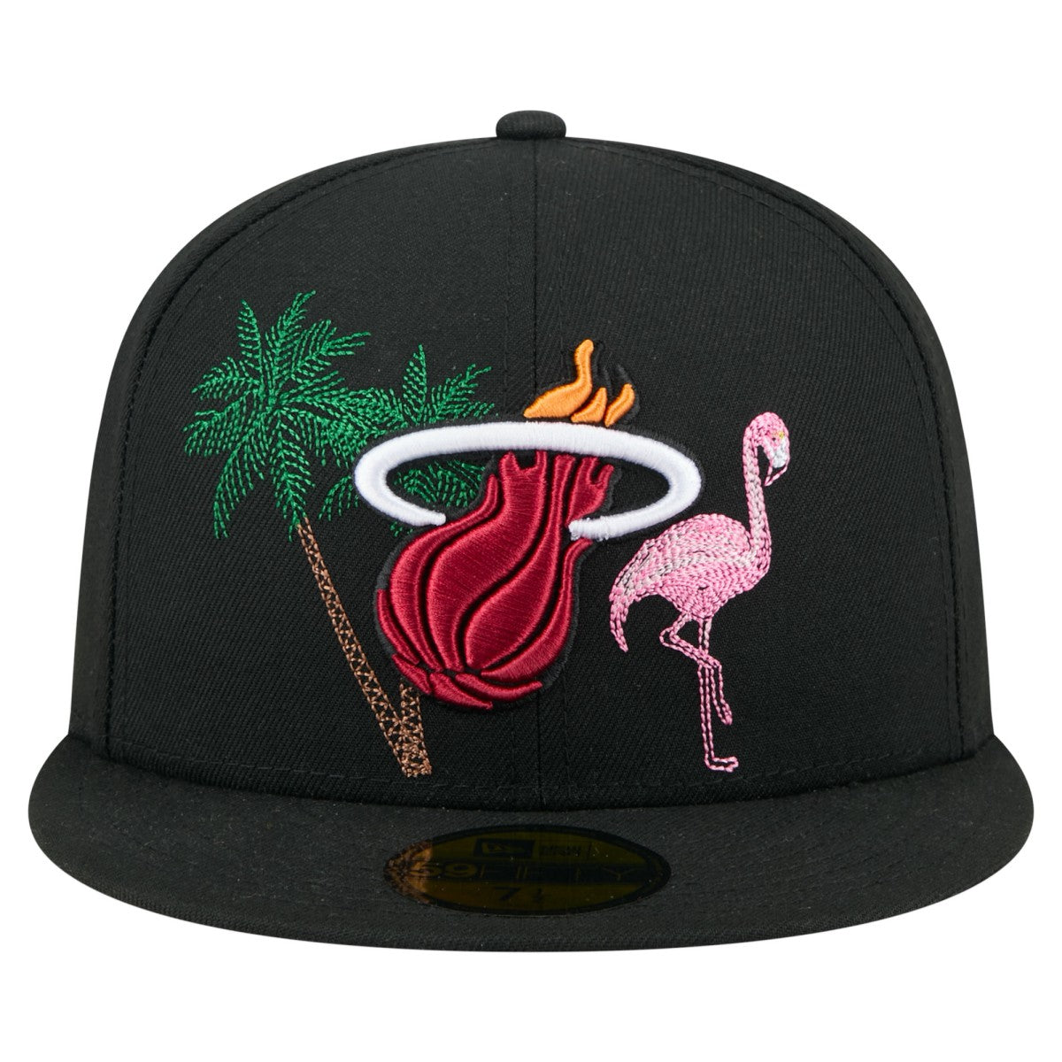 Miami Heat State Stitch 59FIFTY Fitted Hat Black - New Era