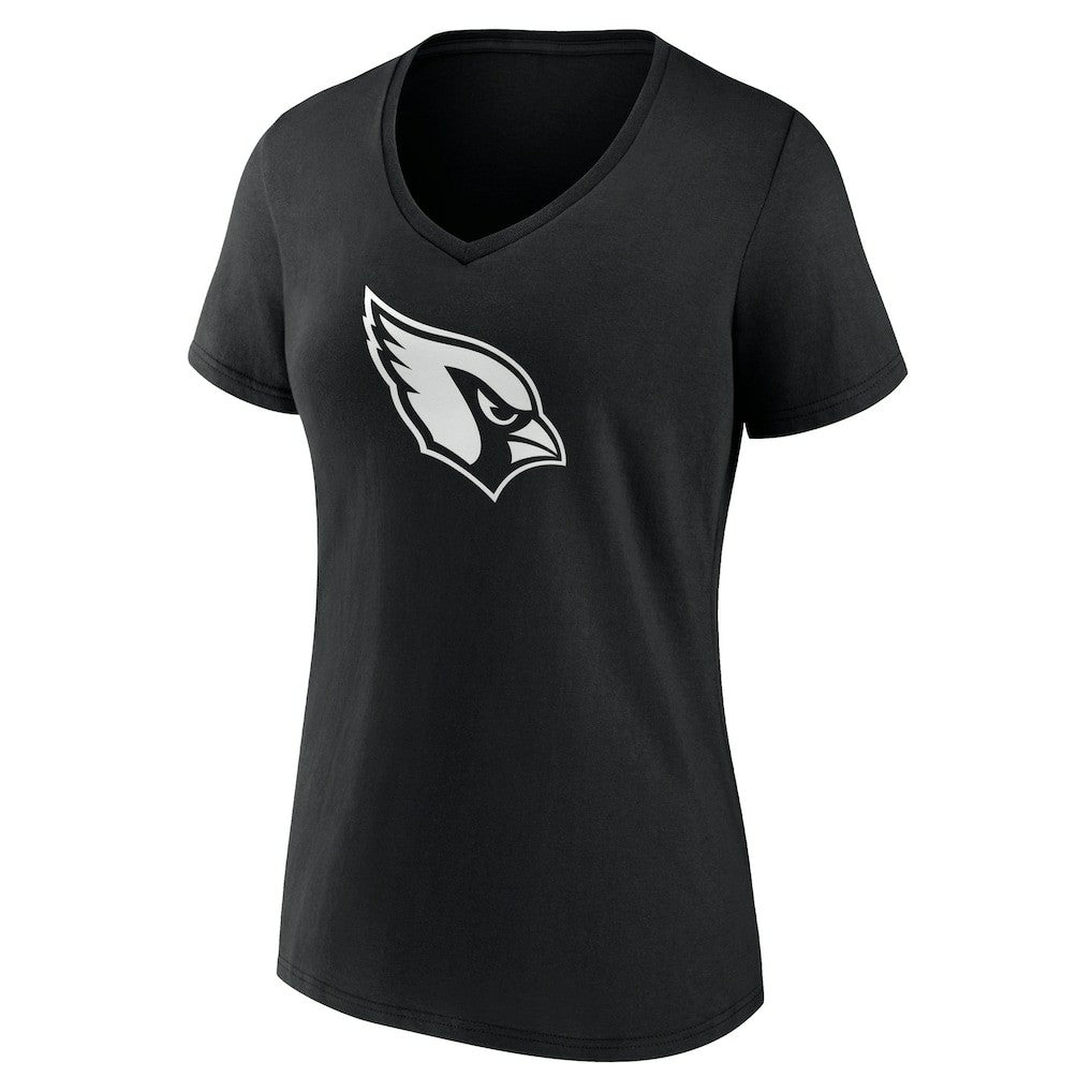 Arizona Cardinals Women's Personalized Name & Number Monochrome V-Neck T-Shirt - Black T-shirts