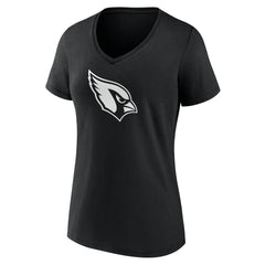 Arizona Cardinals Women's Personalized Name & Number Monochrome V-Neck T-Shirt - Black T-shirts