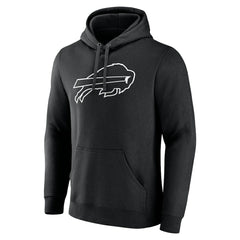 Buffalo Bills Personalized Name & Number Pullover Hoodie - Black Hoodies