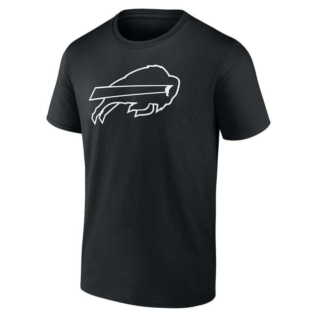 Buffalo Bills Personalized Name & Number Monochrome T-Shirt - Black T-shirts