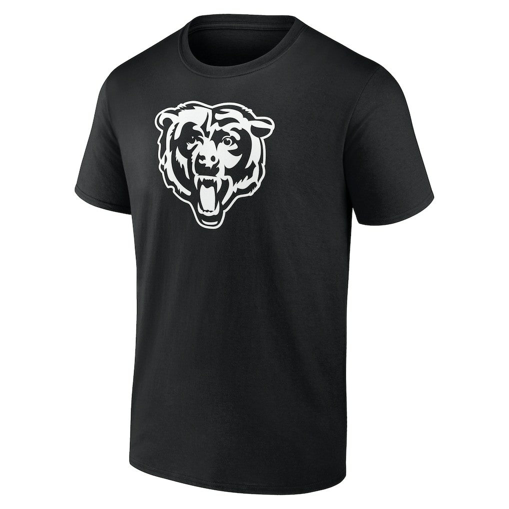 Chicago Bears Personalized Name & Number Monochrome T-Shirt - Black T-shirts