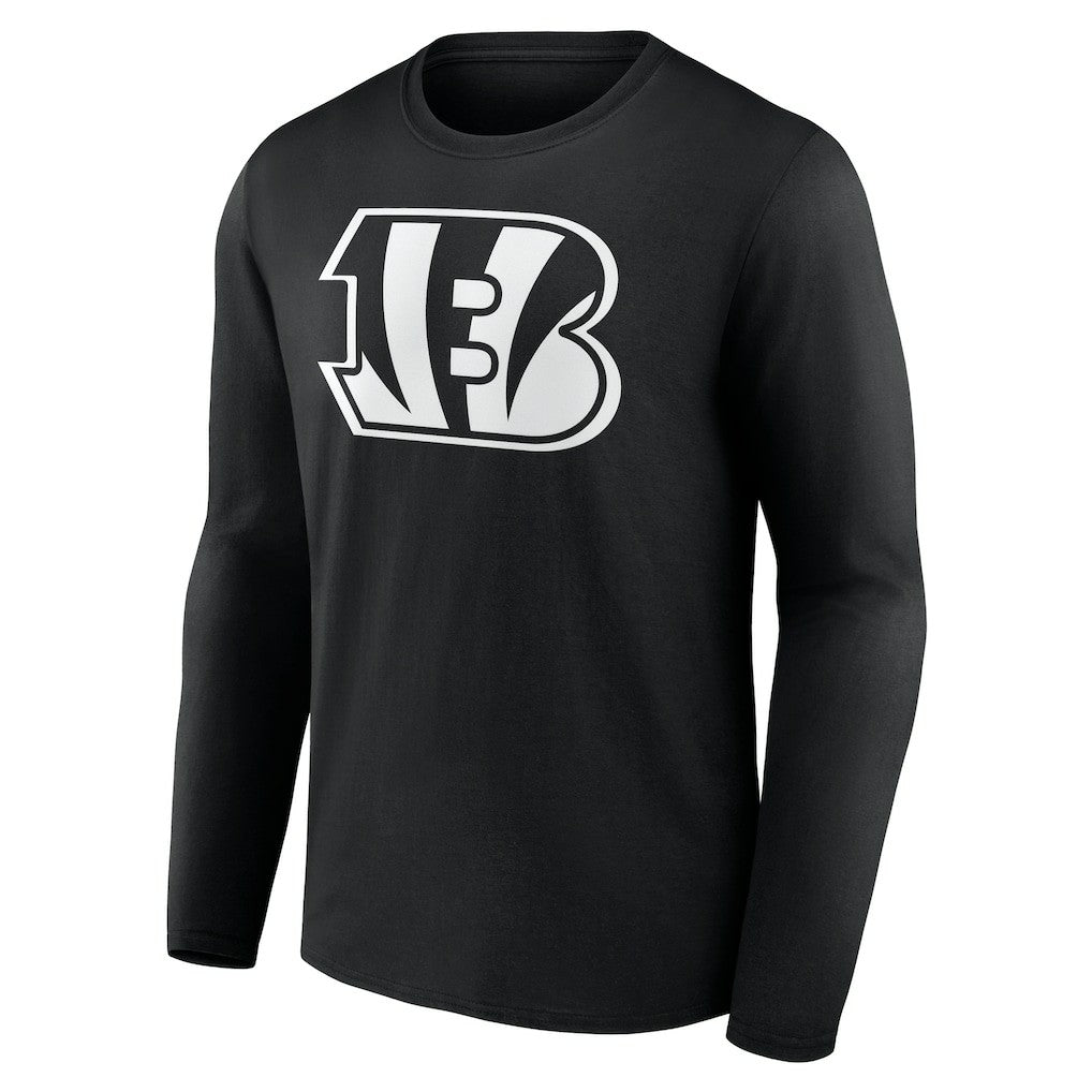 Cincinnati Bengals Personalized Name & Number Monochrome Long Sleeve T-Shirt - Black T-shirts
