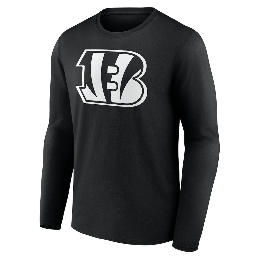 Cincinnati Bengals Personalized Name & Number Monochrome Long Sleeve T-Shirt - Black T-shirts