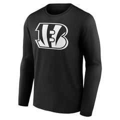 Cincinnati Bengals Personalized Name & Number Monochrome Long Sleeve T-Shirt - Black T-shirts
