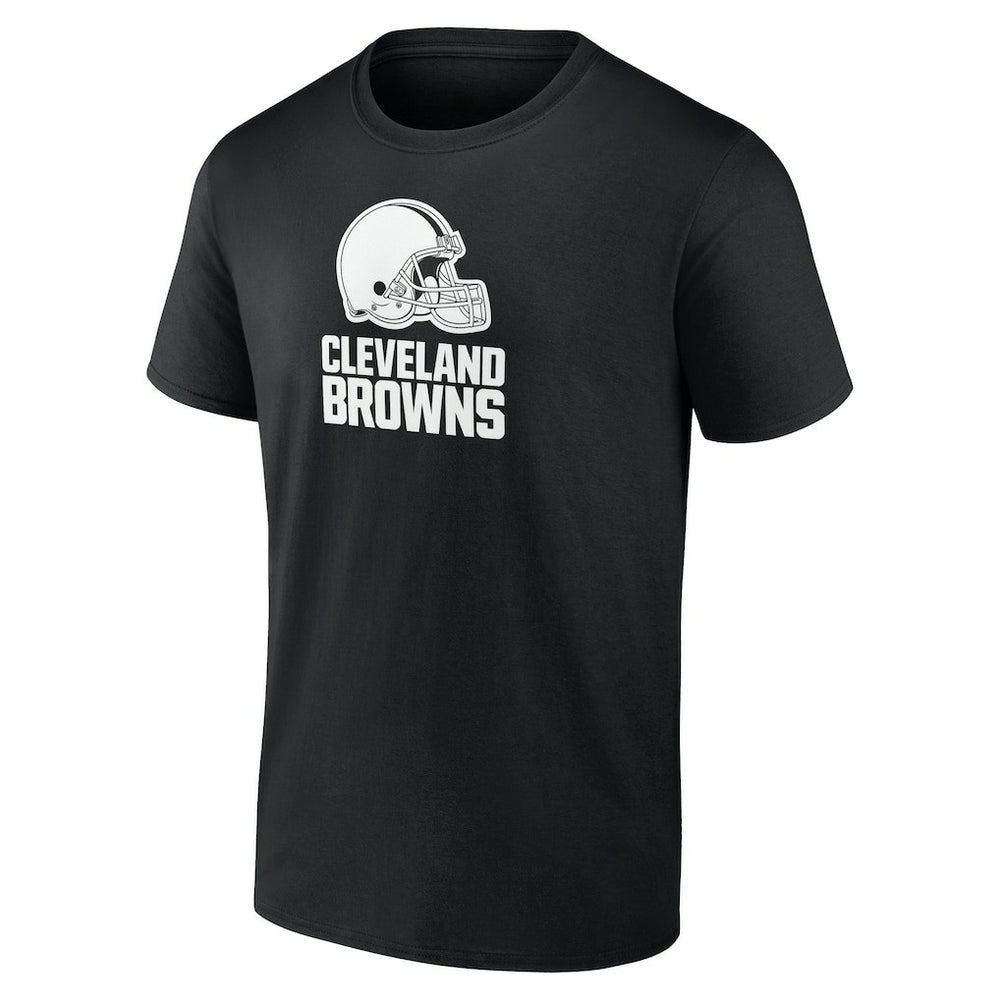 Cleveland Browns Personalized Name & Number Monochrome T-Shirt - Black T-shirts