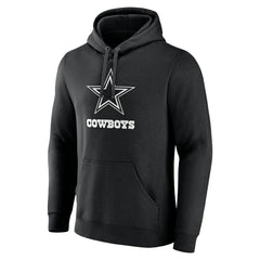 Dallas Cowboys Personalized Name & Number Pullover Hoodie - Black Hoodies