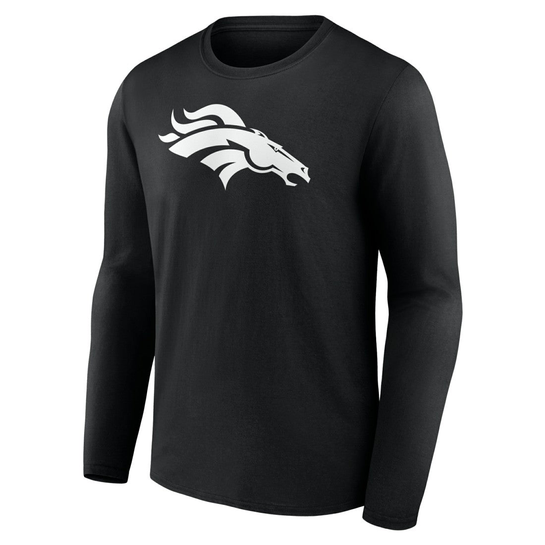 Denver Broncos Personalized Name & Number Monochrome Long Sleeve T-Shirt - Black T-shirts