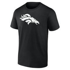 Denver Broncos Personalized Name & Number Monochrome T-Shirt - Black T-shirts