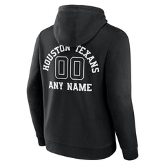 Houston Texans Personalized Name & Number Pullover Hoodie - Black Hoodies