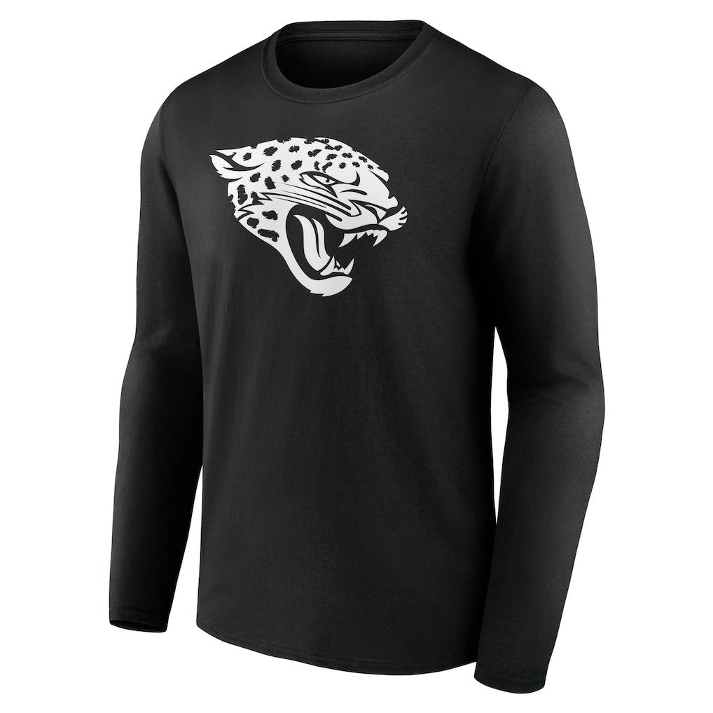 Jacksonville Jaguars Personalized Name & Number Monochrome Long Sleeve T-Shirt - Black T-shirts