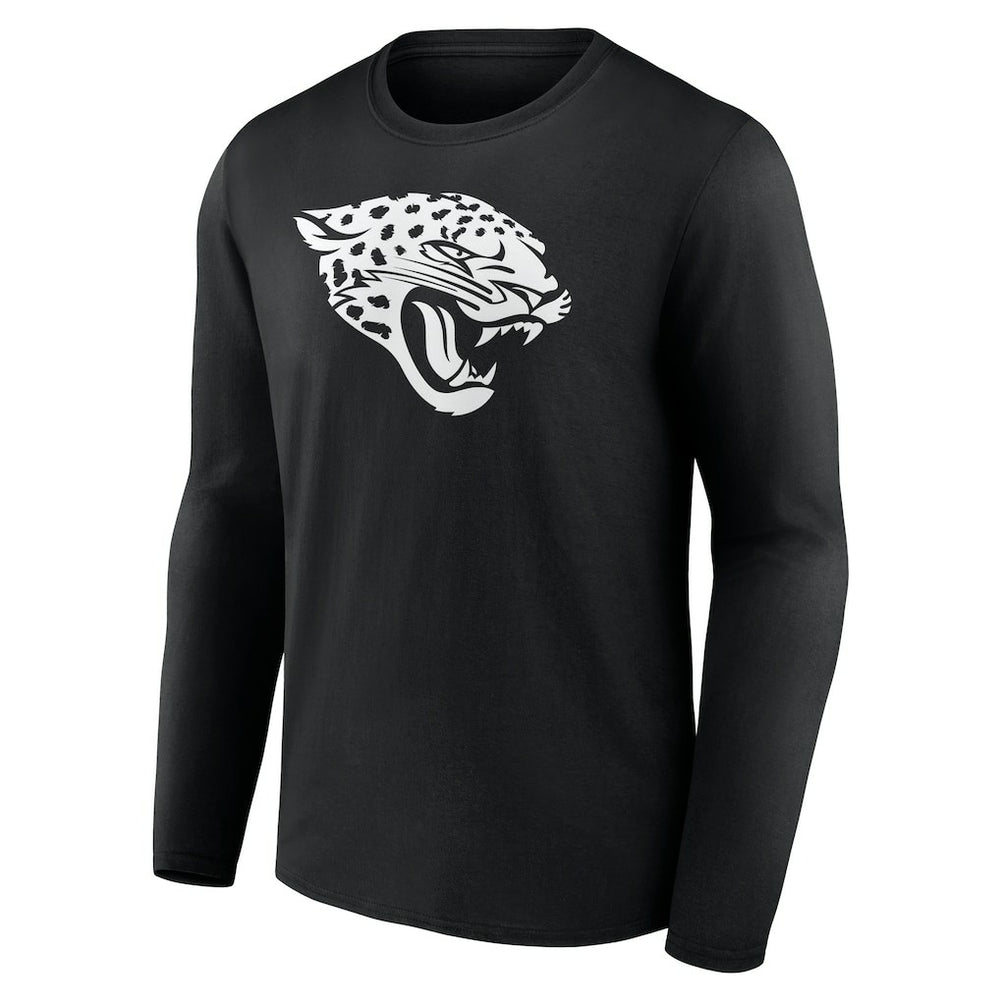 Jacksonville Jaguars Personalized Name & Number Monochrome Long Sleeve T-Shirt - Black T-shirts