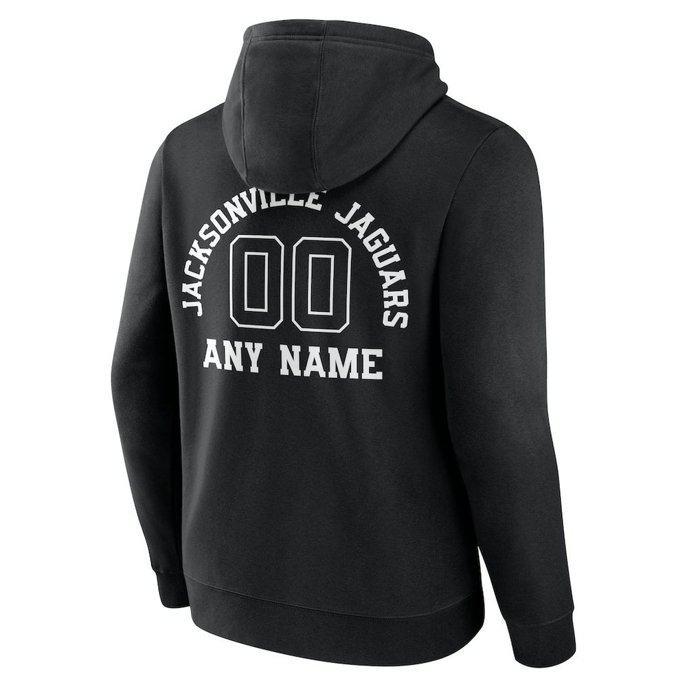 Jacksonville Jaguars Personalized Name & Number Pullover Hoodie - Black Hoodies
