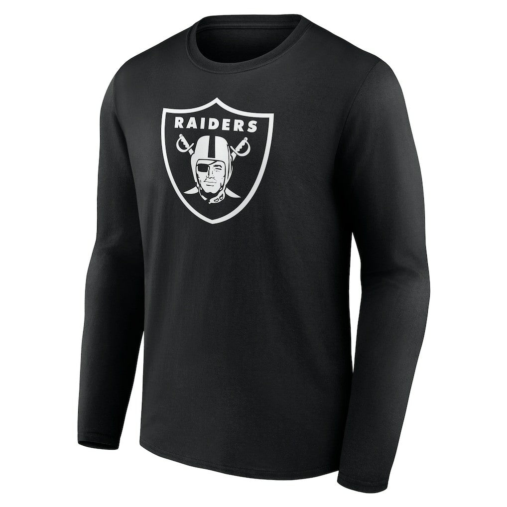 Las Vegas Raiders Personalized Name & Number Monochrome Long Sleeve T-Shirt - Black T-shirts