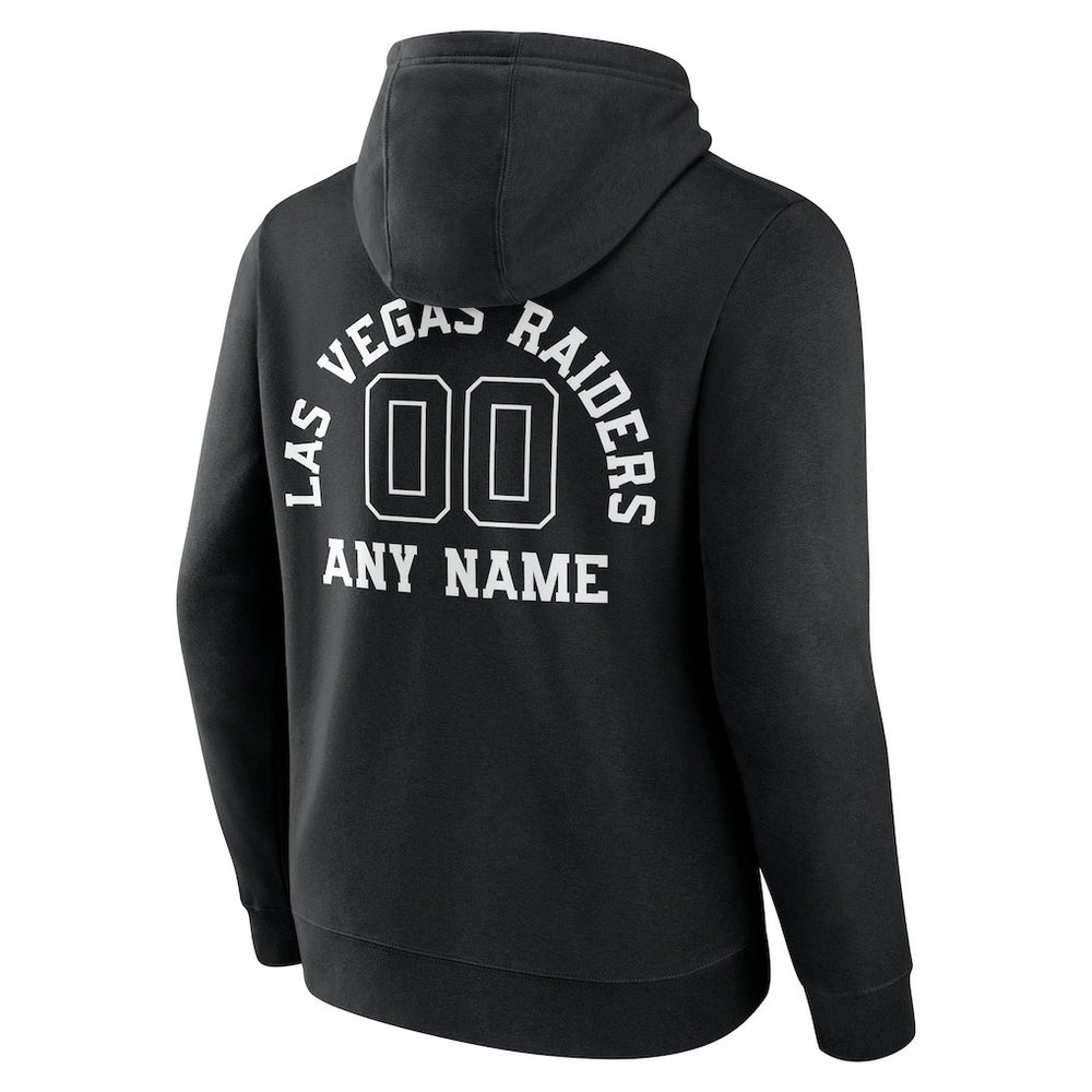 Las Vegas Raiders Personalized Name & Number Pullover Hoodie - Black Hoodies