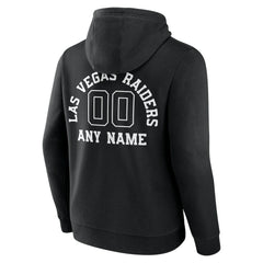 Las Vegas Raiders Personalized Name & Number Pullover Hoodie - Black Hoodies