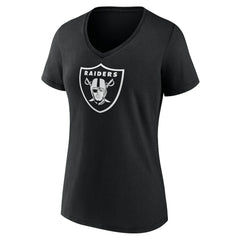 Las Vegas Raiders Women's Personalized Name & Number Monochrome V-Neck T-Shirt - Black T-shirts