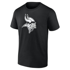 Minnesota Vikings Personalized Name & Number Monochrome T-Shirt - Black T-shirts