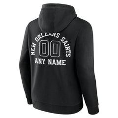 New Orleans Saints Personalized Name & Number Pullover Hoodie - Black Hoodies