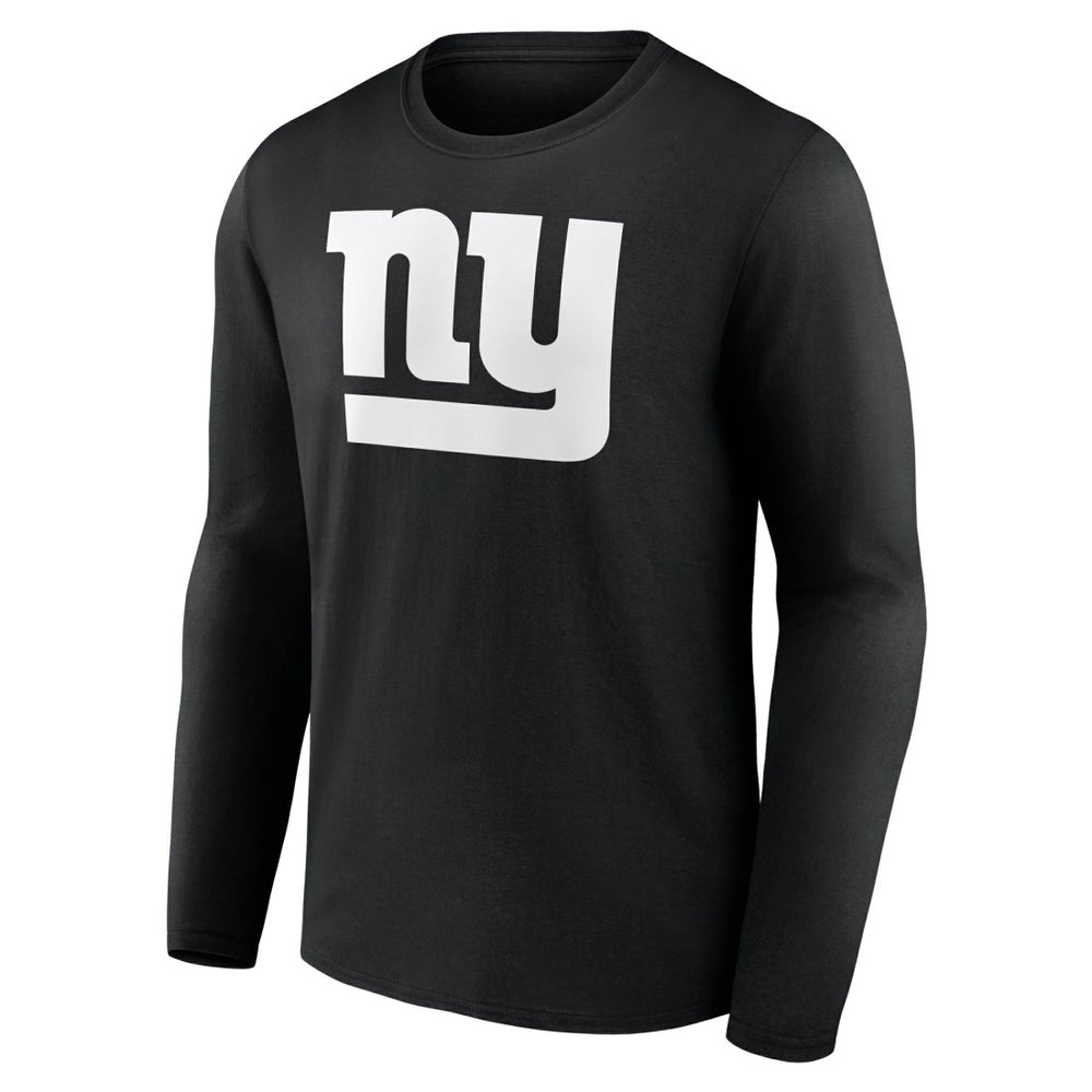 New York Giants Personalized Name & Number Monochrome Long Sleeve T-Shirt - Black T-shirts