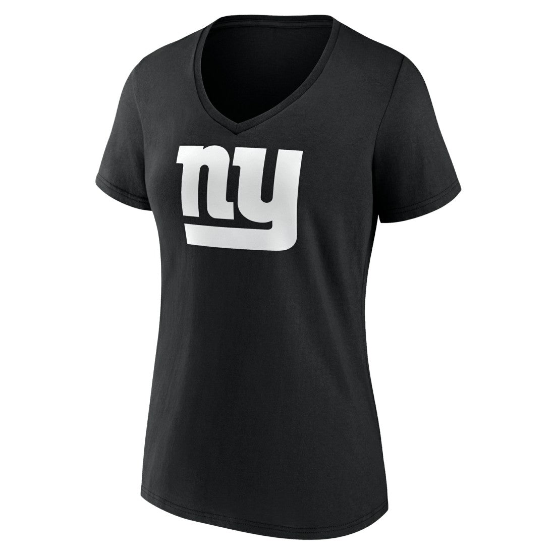 New York Giants Women's Personalized Name & Number Monochrome V-Neck T-Shirt - Black T-shirts