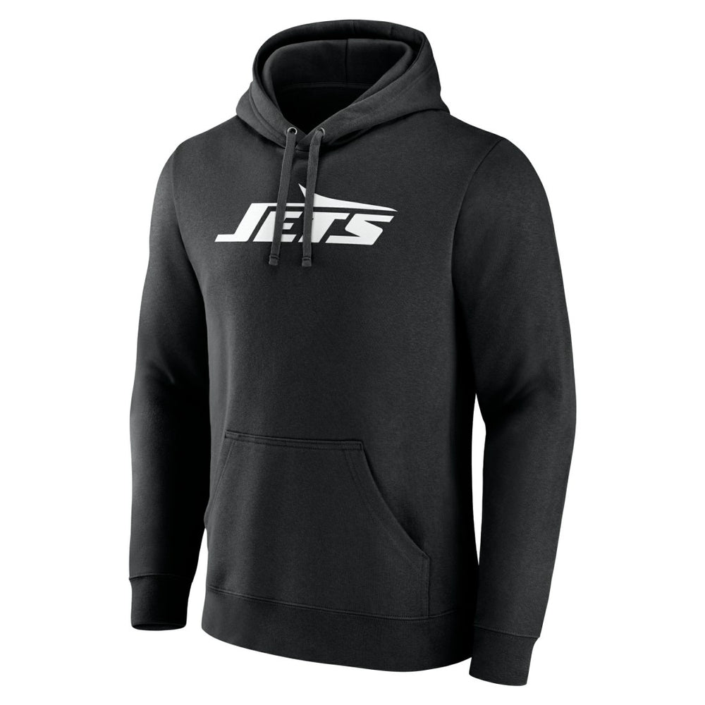 New York Jets Personalized Name & Number Pullover Hoodie - Black Hoodies