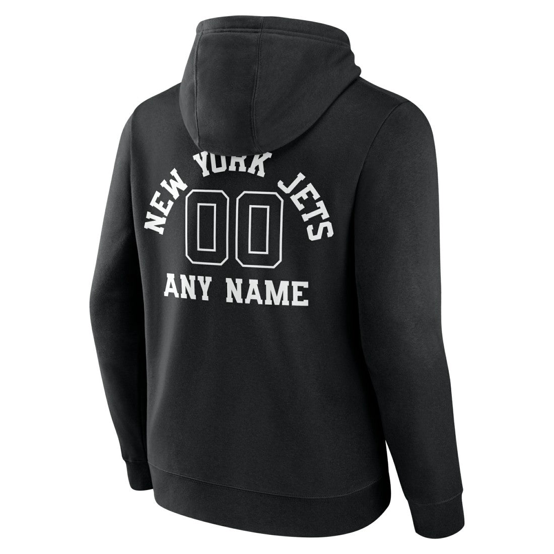 New York Jets Personalized Name & Number Pullover Hoodie - Black Hoodies