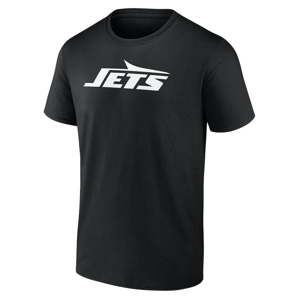 New York Jets Personalized Name & Number Monochrome T-Shirt - Black T-shirts