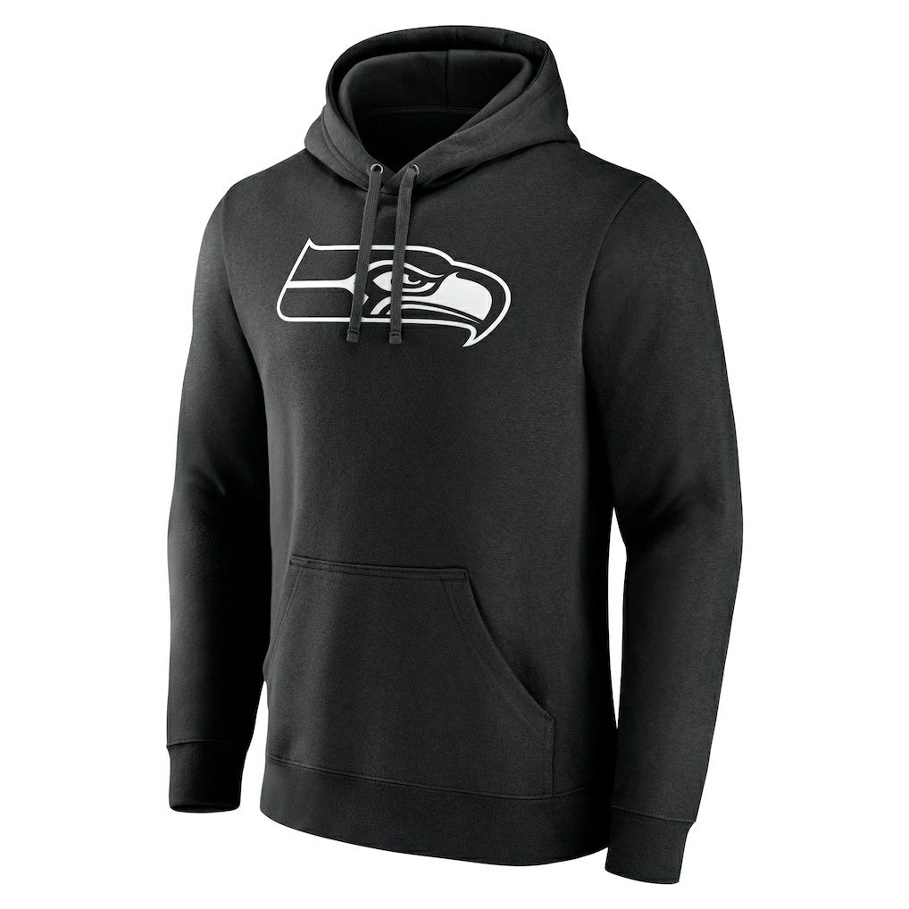 Seattle Seahawks Personalized Name & Number Pullover Hoodie - Black Hoodies