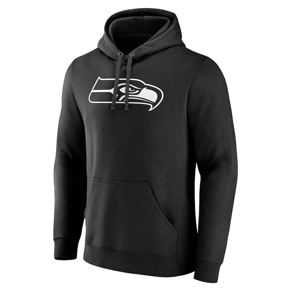 Seattle Seahawks Personalized Name & Number Pullover Hoodie - Black Hoodies
