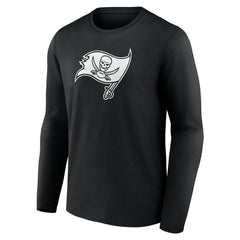Tampa Bay Buccaneers Personalized Name & Number Monochrome Long Sleeve T-Shirt - Black T-shirts