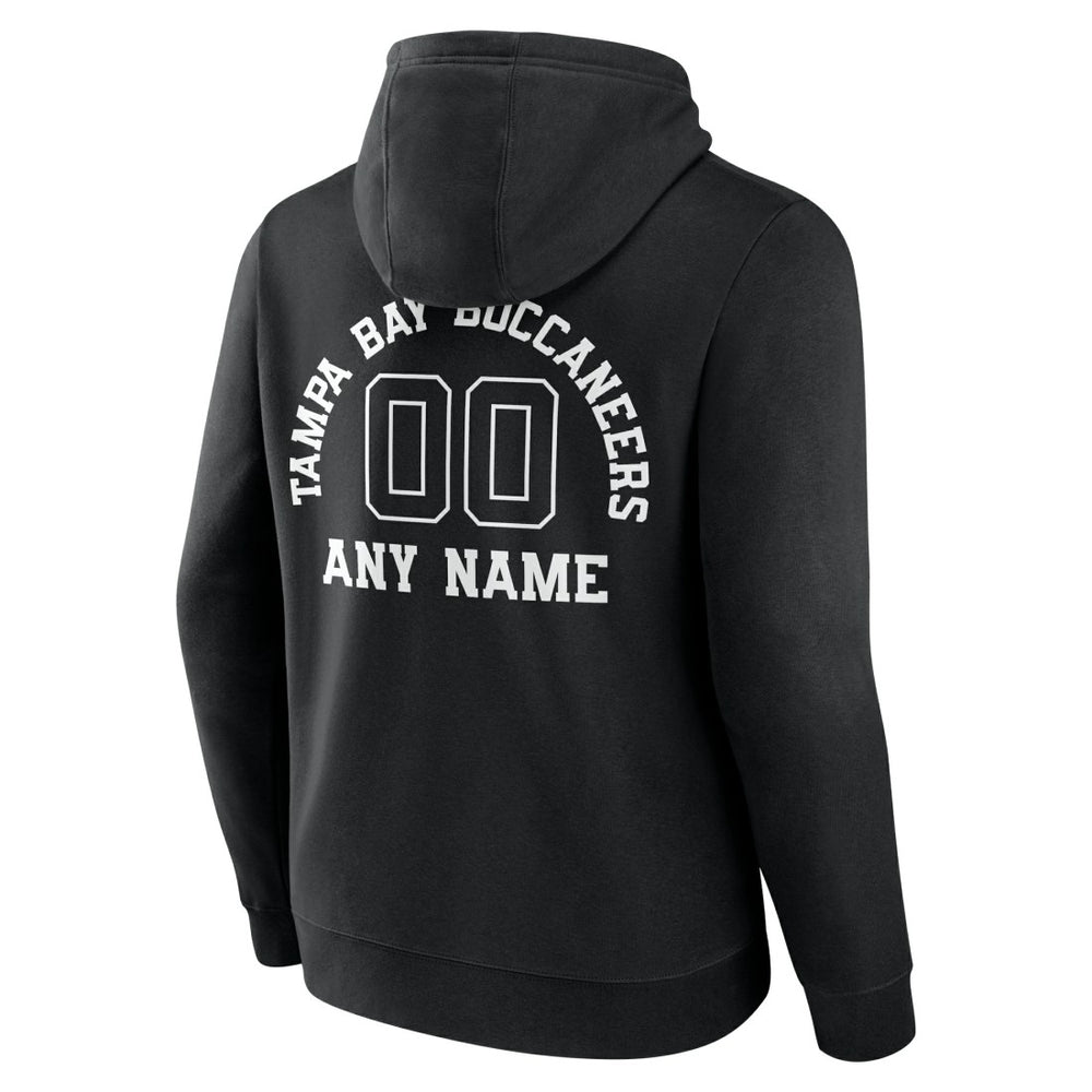 Tampa Bay Buccaneers Personalized Name & Number Pullover Hoodie - Black Hoodies