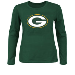 Green Bay Packers Women's Plus Size Long Sleeve T-Shirt - Green T-shirts