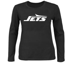 New York Jets Women's Plus Size Long Sleeve T-Shirt - Black T-shirts