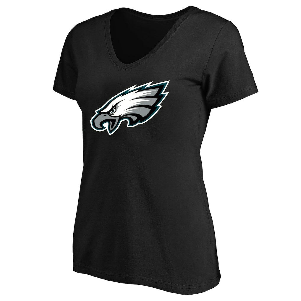Philadelphia Eagles Women's Plus Size V-Neck T-Shirt - Black T-shirts