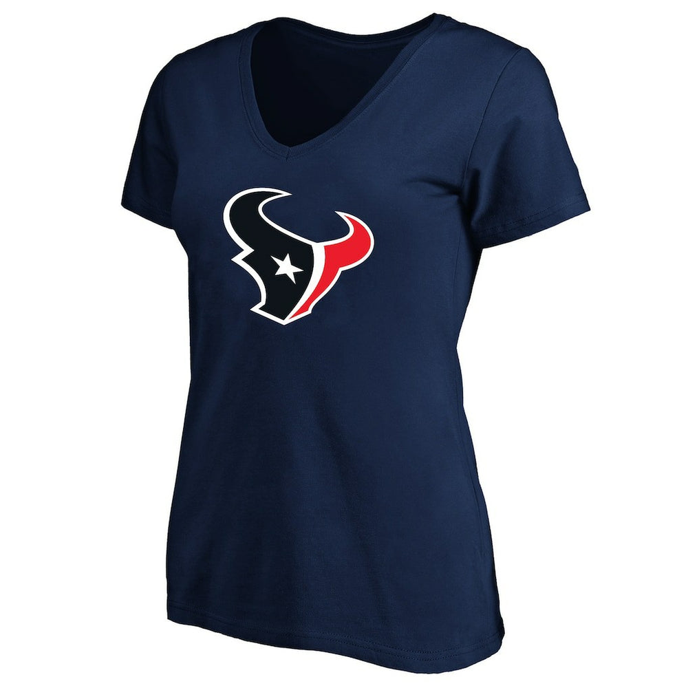 Houston Texans Women's Plus Size V-Neck T-Shirt - Navy T-shirts