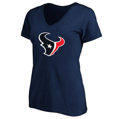 Houston Texans Women's Plus Size V-Neck T-Shirt - Navy T-shirts