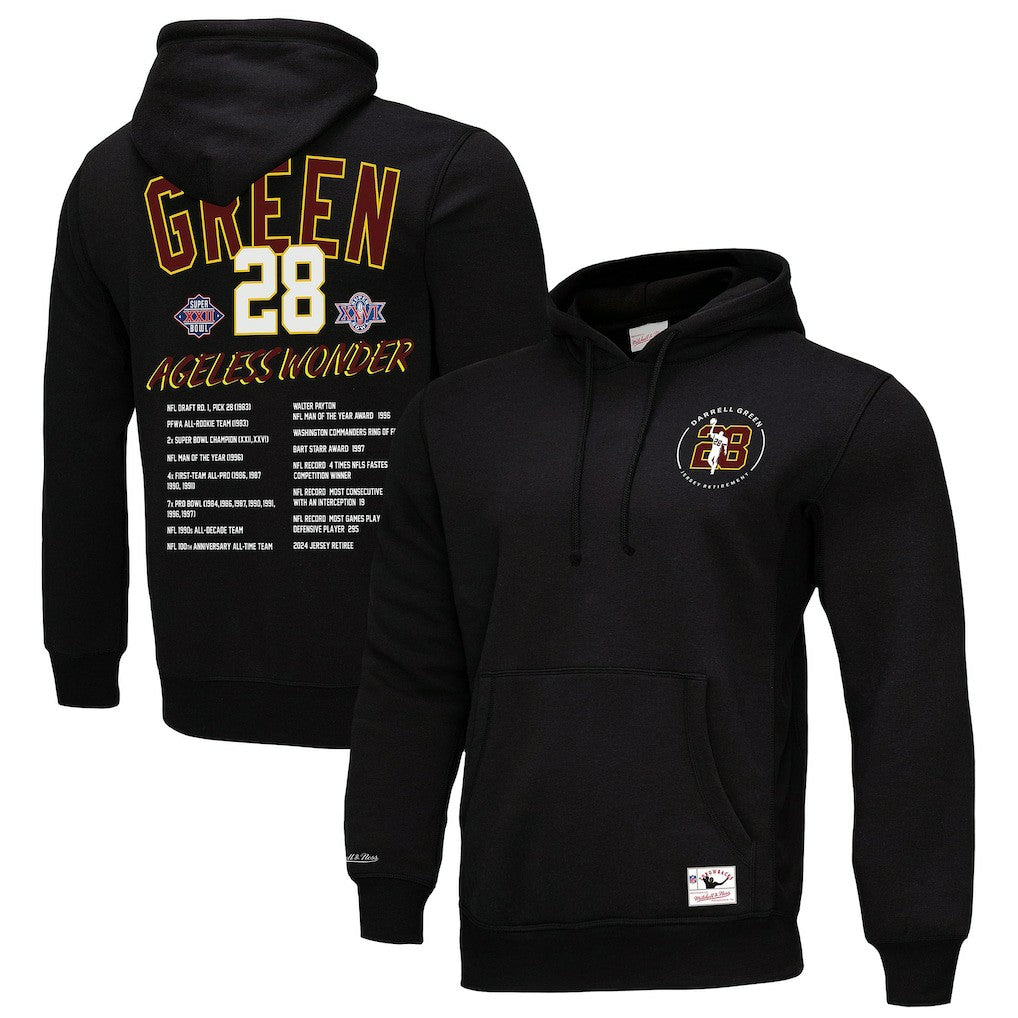 Darrell Green Washington Commanders Ageless Wonder Pullover Hoodie - Black Hoodies