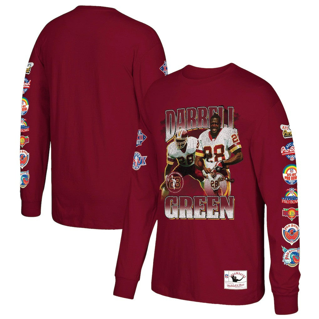Darrell Green Washington Commanders Player Graphic Long Sleeve T-Shirt - Burgundy T-shirts