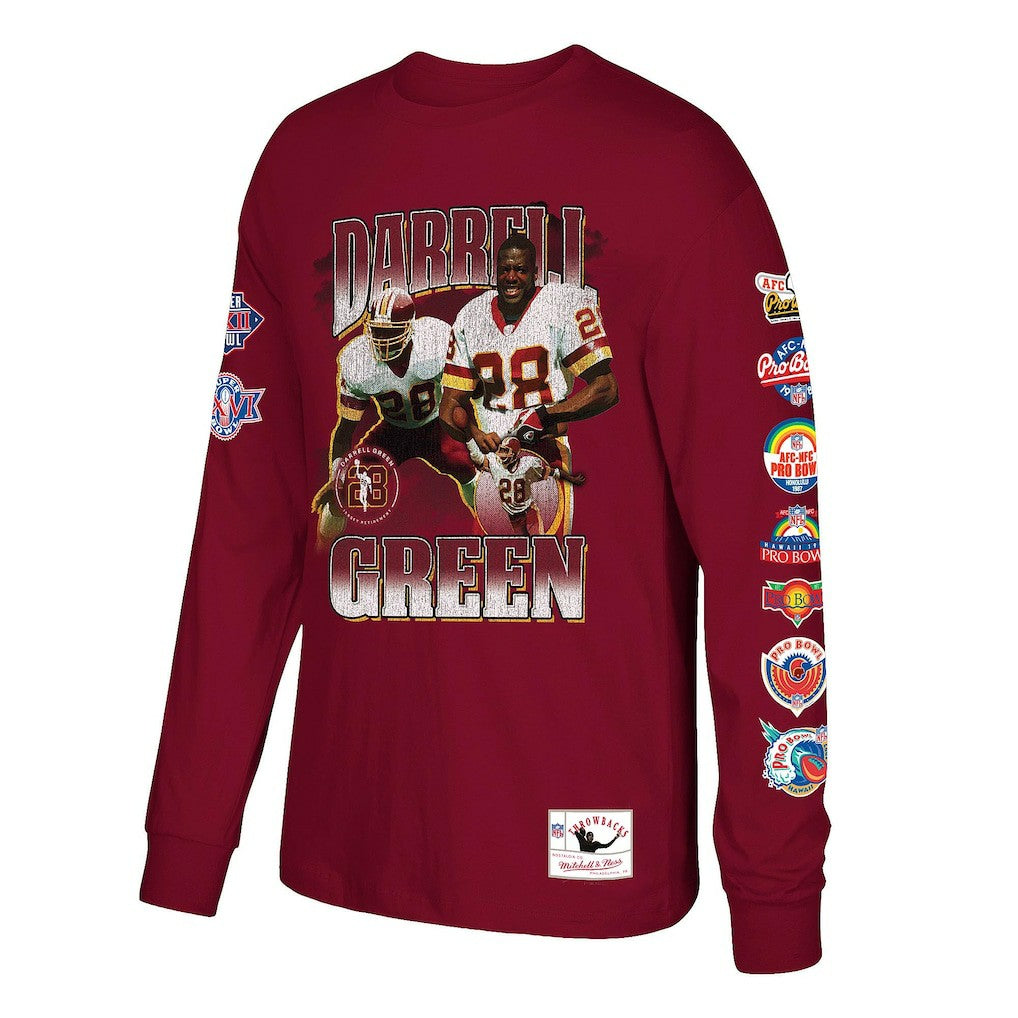 Darrell Green Washington Commanders Player Graphic Long Sleeve T-Shirt - Burgundy T-shirts