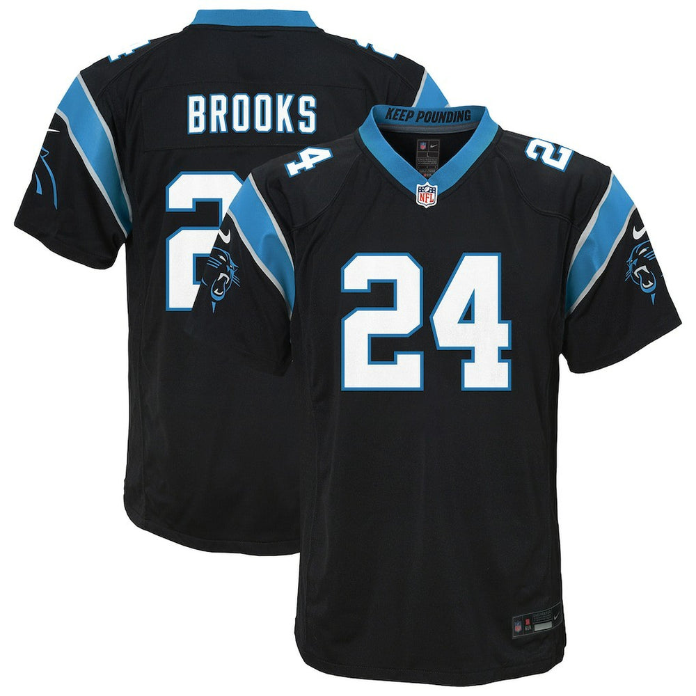 Jonathon Brooks Carolina Panthers Youth Game Jersey - Black Jerseys