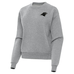 Carolina Panthers Antigua Women's Victory Pullover Sweatshirt - Heather Gray Pullover